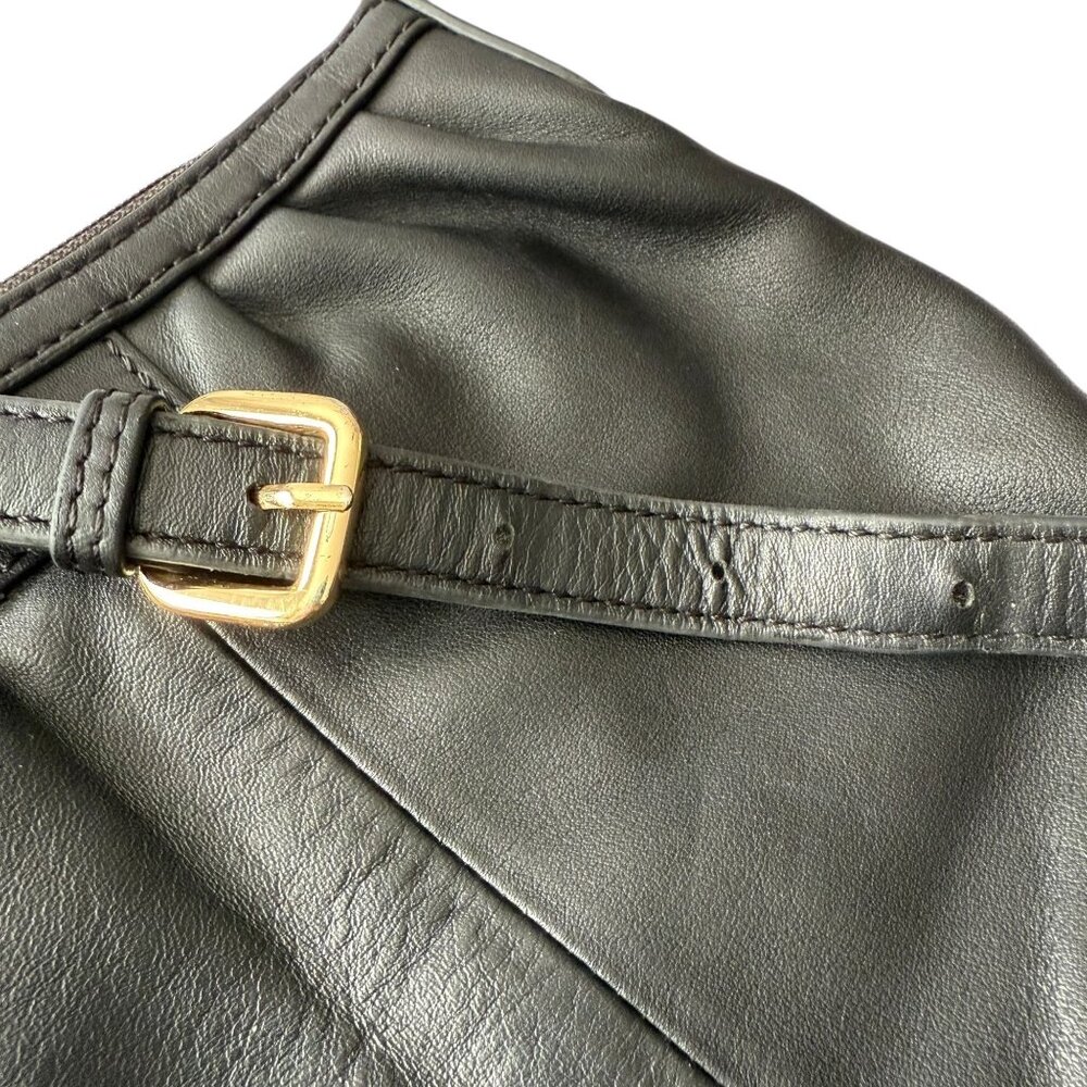 Lodis Black Leather Crossbody Bag Adjustable Strap Interior Staining AS IS - Picture 11 of 14